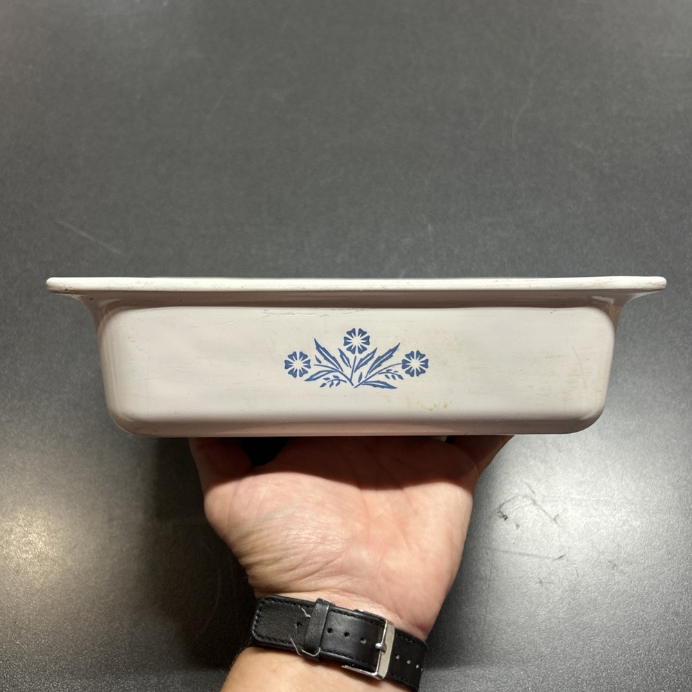 Vintage Corning Ware Blue Cornflower Square Casserole  Dish Baking Pan 8x8x2